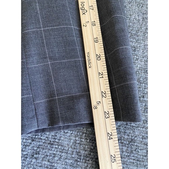 Lauren Ralph Lauren Mens Blazer 42L Gray Windowpane Wool Jacket Career Office - Picture 8 of 10